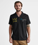ROARK - Gonzo Camp Collar Shirt - Basquiat / Black