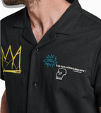 ROARK - Gonzo Camp Collar Shirt - Basquiat / Black
