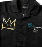 ROARK - Gonzo Camp Collar Shirt - Basquiat / Black