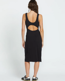 VOLCOM - RIZZLED DRESS - BLACK