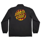 Thrasher X Santa Cruz Flame Dot Coach Jacket - Black
