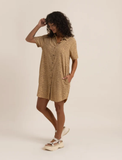 ROARK - Bless Up Breathable Stretch Dress - Caramel Leopard