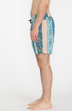 VOLCOM - LIDO PRINT TRUNK 17" BOARDSHORT - CRETE BLUE