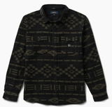 ROARK - Nordsman Teton Jacquard Long Sleeve Flannel - Dark Military Kikagaku