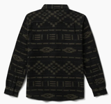 ROARK - Nordsman Teton Jacquard Long Sleeve Flannel - Dark Military Kikagaku