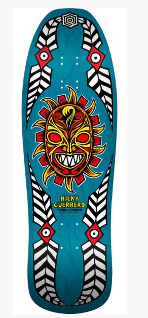 Powell Peralta Nicky Guerrero Mask Skateboard Deck - Blue - 10