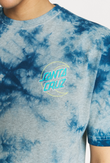 Santa Cruz Wave Dot Blue Tie Dye T-Shirt