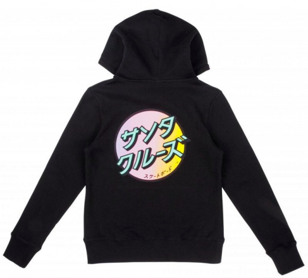 Santa Cruz Women Japanese Dot Hoodie Black