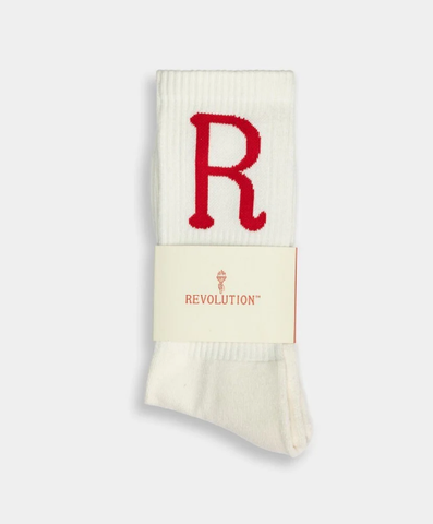 REVOLUTION - Brand Sock / 8905 - White