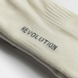 REVOLUTION - Jaquard Crew Sock / 8906 - White