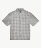 AFENDS - DREW SEERSUCKER SHORT SLEEVE SHIRT - Taupe Check