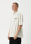 AFENDS - FINELINE SHORT SLEEVE SHIRT - LimeStone