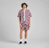 DEDICATED - SHIRT MARSTRAND LINES & STICKS FIG RED - Burgundy