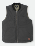 BRIXTON - BUILDERS ABRAHAM REVERSIBLE VEST -  Black/Olive Surplus
