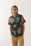 BRIXTON - CHARTER PRINT SHIRT - Black/Floral