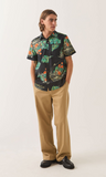 BRIXTON - CHARTER PRINT SHIRT - Black/Floral