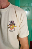 BRIXTON - BURGER SHE WROTE STANDARD TEE - Natural