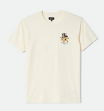 BRIXTON - BURGER SHE WROTE STANDARD TEE - Natural