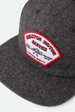 BRIXTON - DYSON SNAPBACK - Black Herringbone