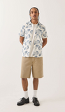BRIXTON - CHARTER PRINT SHIRT - Off White Pineapple