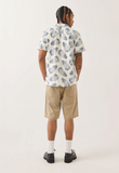 BRIXTON - CHARTER PRINT SHIRT - Off White Pineapple