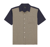 BRIXTON - CRU SHORT SLEEVE SHIRT - Classic Navy /Color Blocked