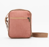 EMENTA - SQUARE IKON CORDUROY SHOULDER BAG - Salmon