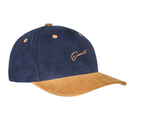 EMENTA - COCKTAIL BASEBALL CORDUROY CAP - Dark Blue