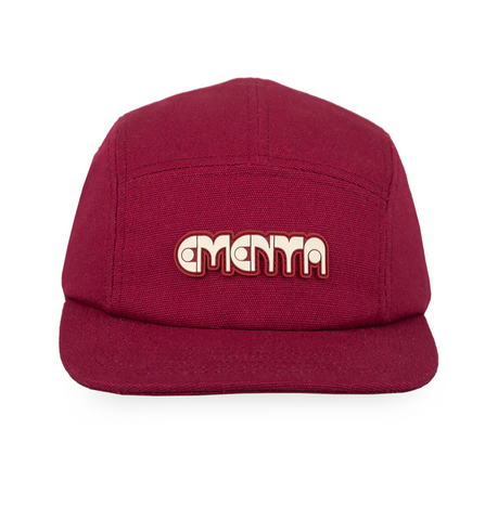 EMENTA - DOTS CANVAS CAP - Burgundy