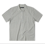 REYNOLDS STRIPED SS SHIRT // BONE GREEN