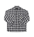 FORMER -  MANNERS PLAID LS SHIRT - BLACK