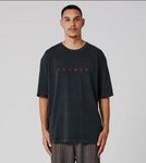 SUSPEND OVERSIZED T-SHIRT - WASHED BLACK