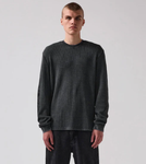 SCRAWL LS WAFFLE T-SHIRT - WASHED BLACK