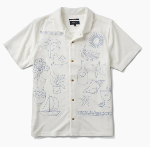 ROARK - Gonzo Camp Collar Shirt - Costa White