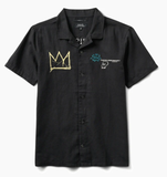 ROARK - Gonzo Camp Collar Shirt - Basquiat / Black
