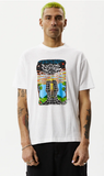 AFENDS - NEXT LEVEL- BOXY GRAPHIC T-SHIRT - WHITE