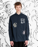 POETIC - THREE PRINTS SHIRT - Navy
