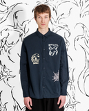 POETIC - THREE PRINTS SHIRT - Navy