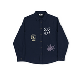 POETIC - THREE PRINTS SHIRT - Navy