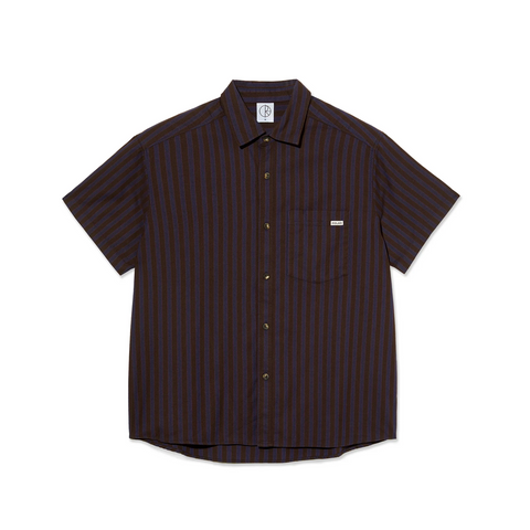 POLAR - MITCHELL SHIRT - Purple/Chocolate
