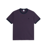 POLAR - RINGER TEE - Dark Violet/Navy