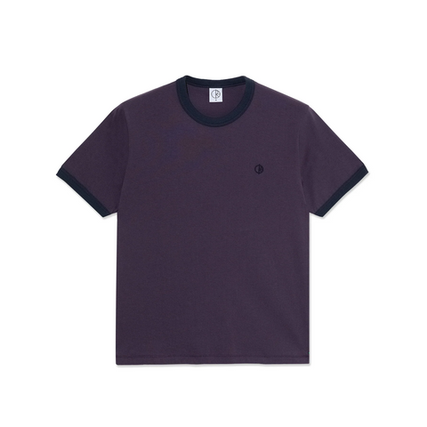 POLAR - RINGER TEE - Dark Violet/Navy