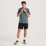 ROARK - BLESS UP TRAIL BUTTON UP SHIRT - Sage Green Stripe