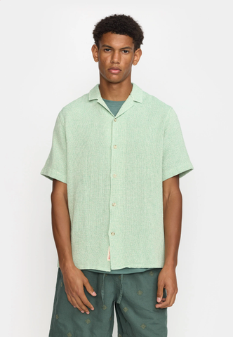 REVOLUTION - SHORT-SLEEVED CUBAN SHIRT / 3166 - Green