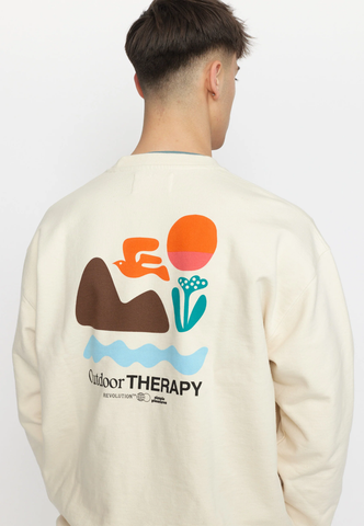 REVOLUTION - PRINTED CREWNECK / 2786 THE - Offwhite