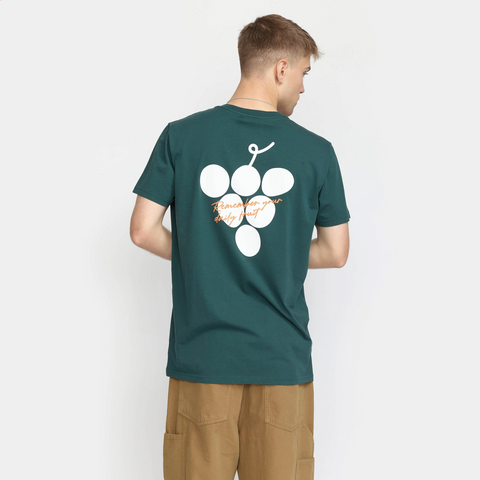 REVOLUTION - PRINTED T-SHIRT / 1374 GRA - DarkGreen