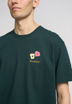 REVOLUTION - PRINTED T-SHIRT / 1423 FLO - DarkGreen