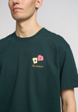 REVOLUTION - PRINTED T-SHIRT / 1423 FLO - DarkGreen