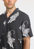 SHORT-SLEEVED CUBAN SHIRT / 3168 - Black