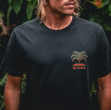 ROARK - MOTO PALM PREMIUM TEE - Washed Black